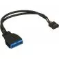 Preview: InLine® USB 2.0 zu 3.0 Adapterkabel intern USB 2.0 Mainboard auf USB 3.0 intern 0,15m