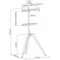 Preview: InLine® woodstand TV-Standfuß, Dreibein, für LED-TV 45"-65" (114-165cm), max. 40kg
