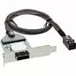 Preview: InLine® SAS HD LP PCI Slotblech m. Kabel, ext. SFF-8088 auf int. SFF-8643, 0,75m