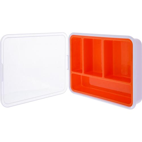 InLine® Kleinteilebox, 4 Fächer, Abmessungen: 180x140x40mm, orange