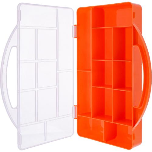 InLine® Kleinteilebox, 11 Fächer, Abmessungen: 271x186x40mm, orange