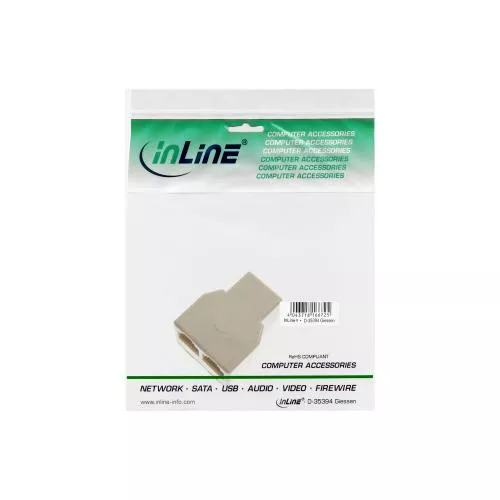 InLine® Modular Verteiler 1x RJ12 Buchse auf 2x RJ12 Buchse