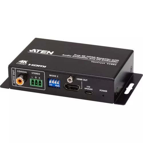 ATEN VC882 Video-Konverter 4K HDMI Repeater mit Audio Embedder und De-Embedder