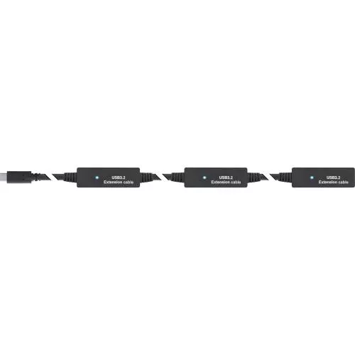 InLine® USB 3.2 Gen.1 Aktiv-Verlängerung, USB-C Stecker an USB-A Buchse, 10m