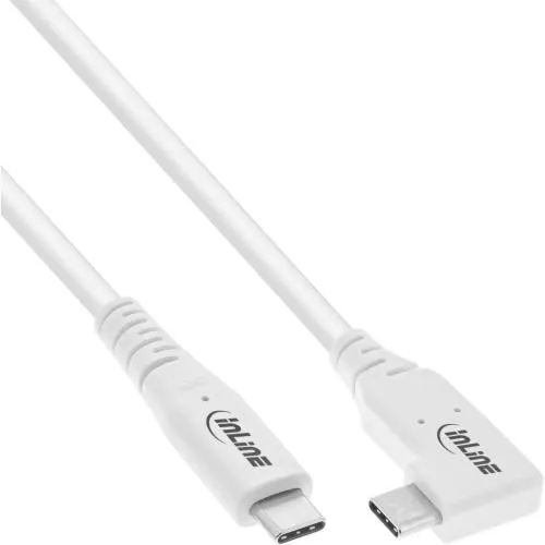InLine® USB4 Kabel USB-C einseitig gewinkelt PD 240W 8K60Hz TPE