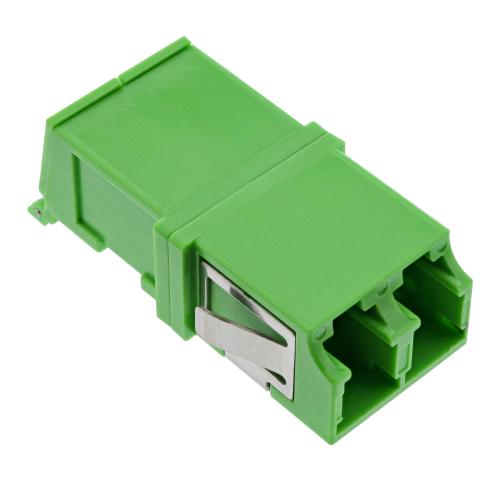 InLine® LWL Kupplung, Duplex LC/LC, singlemode, grün, mit Shutter, Keramik-Hülse