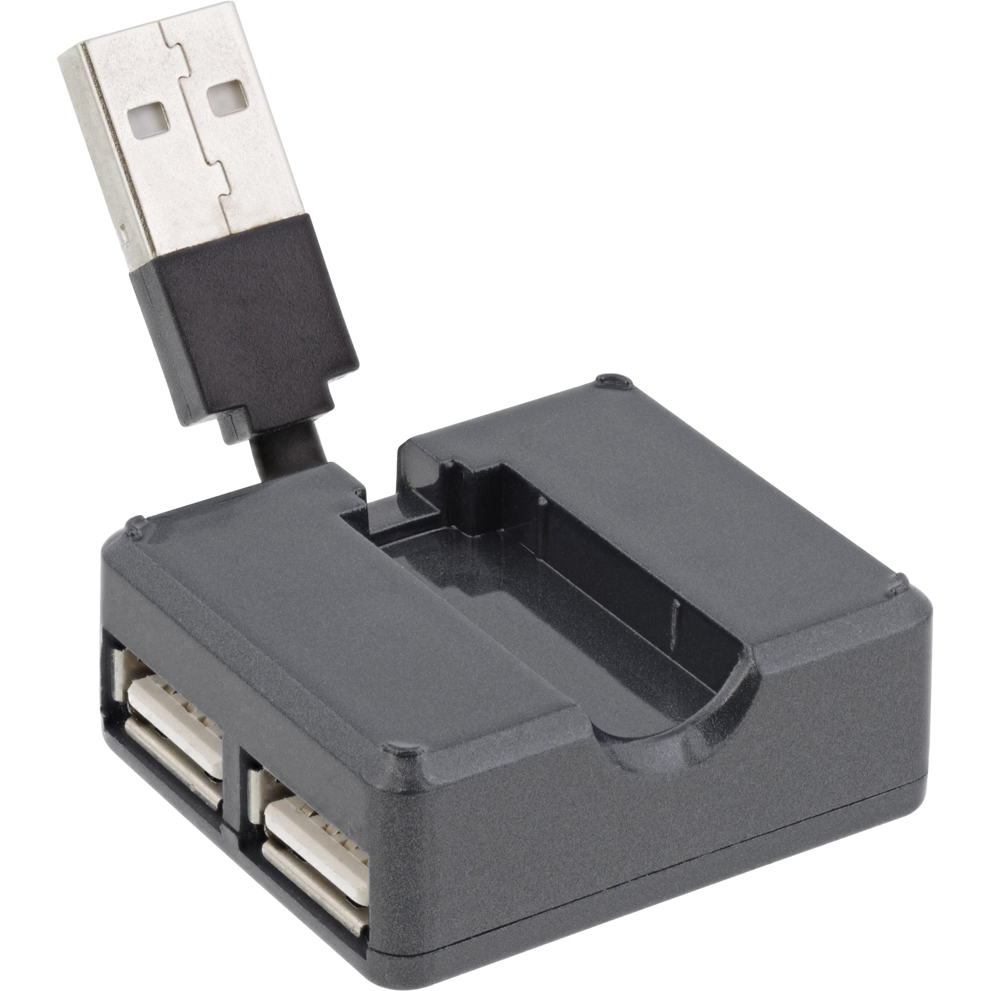 Kompakter USB 2.0 Hub: 4 Ports, 30cm Kabel & schnelle Datenübertragung