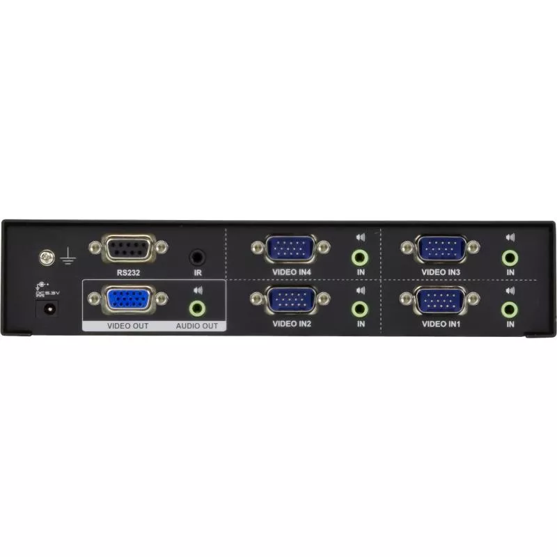 ATEN VS0401 Monitor Umschalter VGA 4fach mit Audio über RS-232 steuerbar