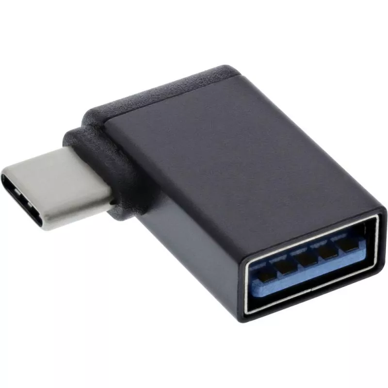 InLine® USB 3.2 Gen.2 Adapter USB-C Stecker an A Buchse 90° gewinkelt OTG