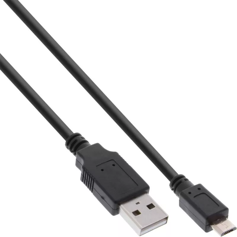 InLine® Micro-USB 2.0 Kabel, Schnellladekabel, USB-A ST/Micro-B ST, schwarz