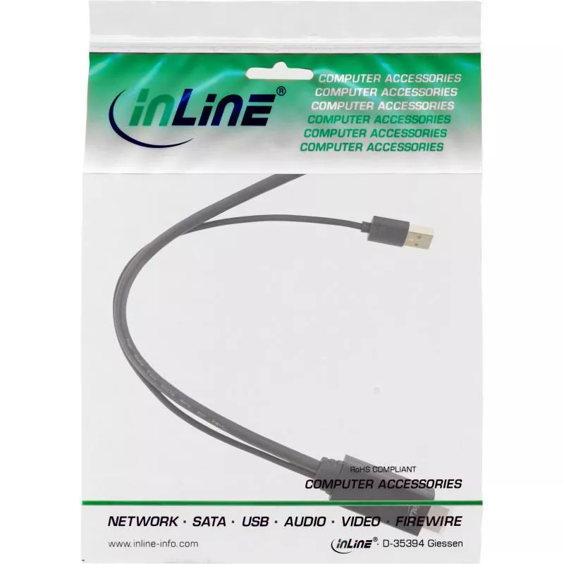 InLine® HDMI ST zu DisplayPort BU Konverter Kabel 4K schwarz/gold 0,3m