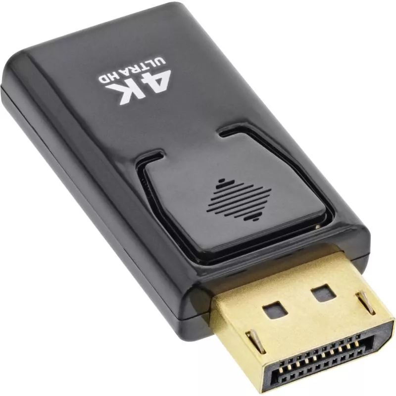 InLine® DisplayPort Adapter DisplayPort Stecker auf HDMI Buchse 4K/60Hz mit Audio schwarz