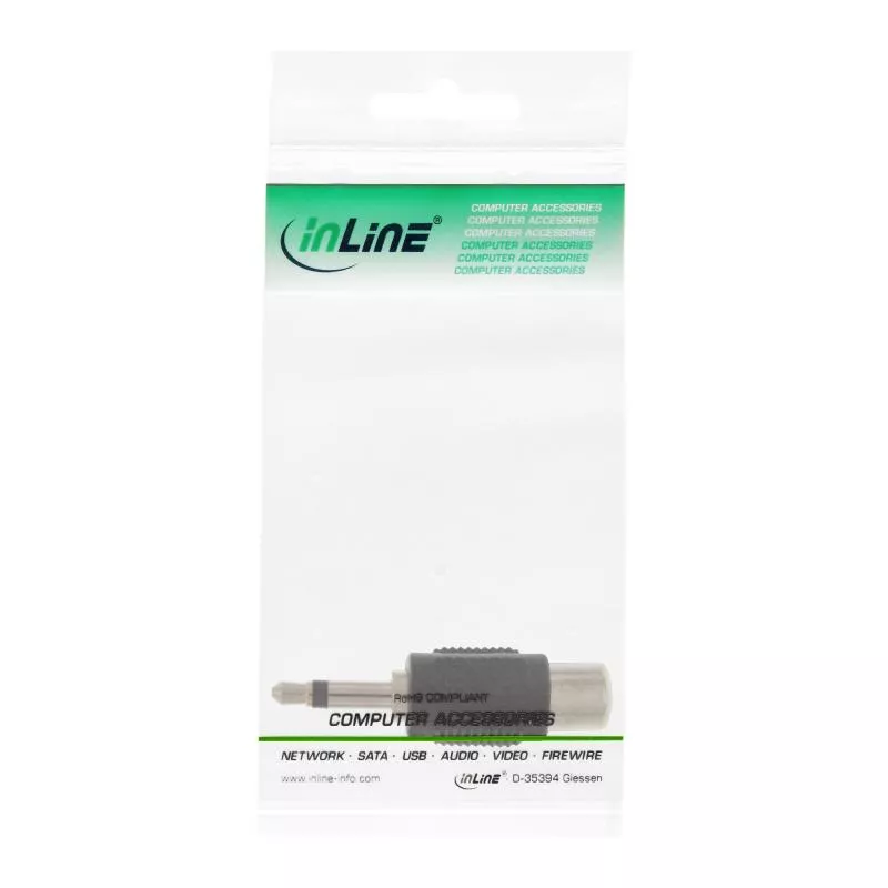 InLine® Audio Adapter 3,5mm Klinke Stecker an 1x Cinch Buchse Mono
