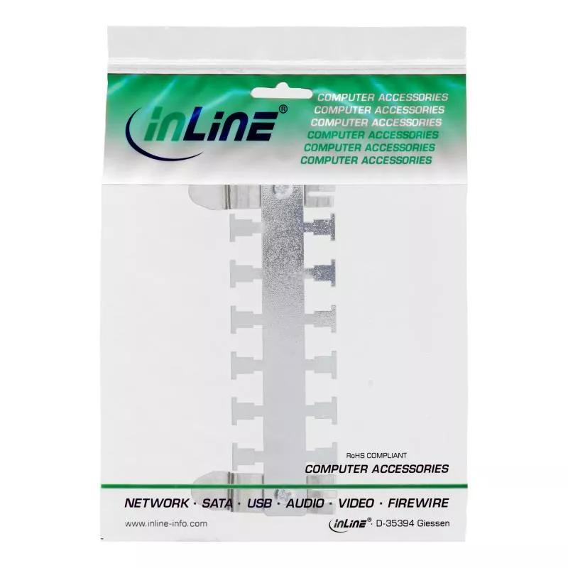 InLine® Kabelführungsleiste zur Montage an Hutschiene (TS35) Metall
