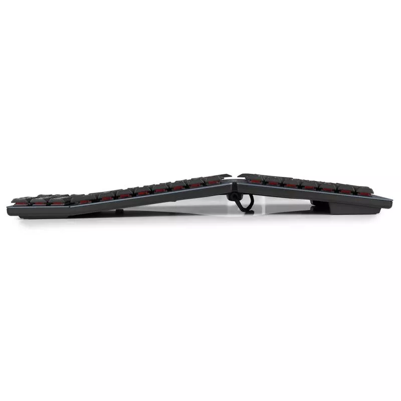 Perixx PERIBOARD-335 DE BR, Kabelgebundene ergonomische mechanische kompakte Tastatur - flache braune taktile Schalter