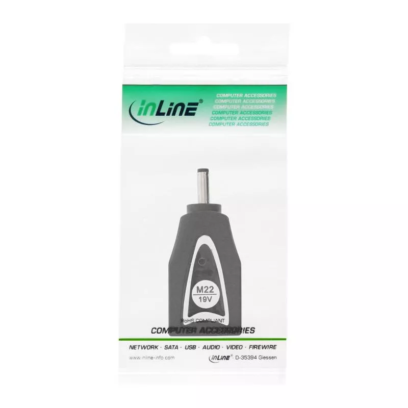 InLine® Wechselstecker M22 19V für Universal Netzteil 90W 120W schwarz