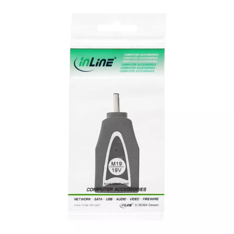 InLine® Wechselstecker M19 19V für Universal Netzteil 90W 120W schwarz
